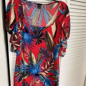 Tropical midi dress